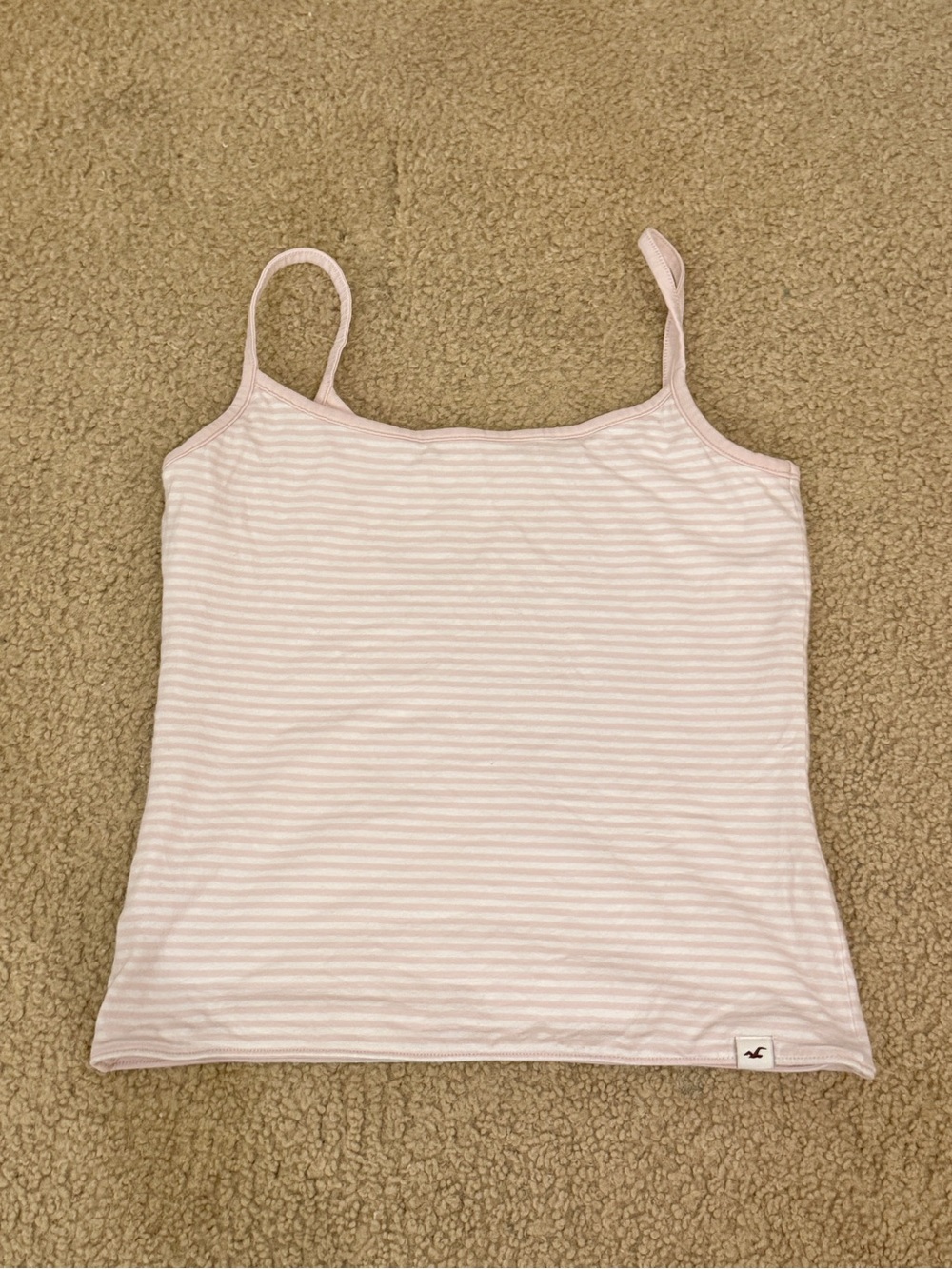 Hollister Callie Reversible Cami Pink/ Pink & White Stripe Cotton Cami Tank Top